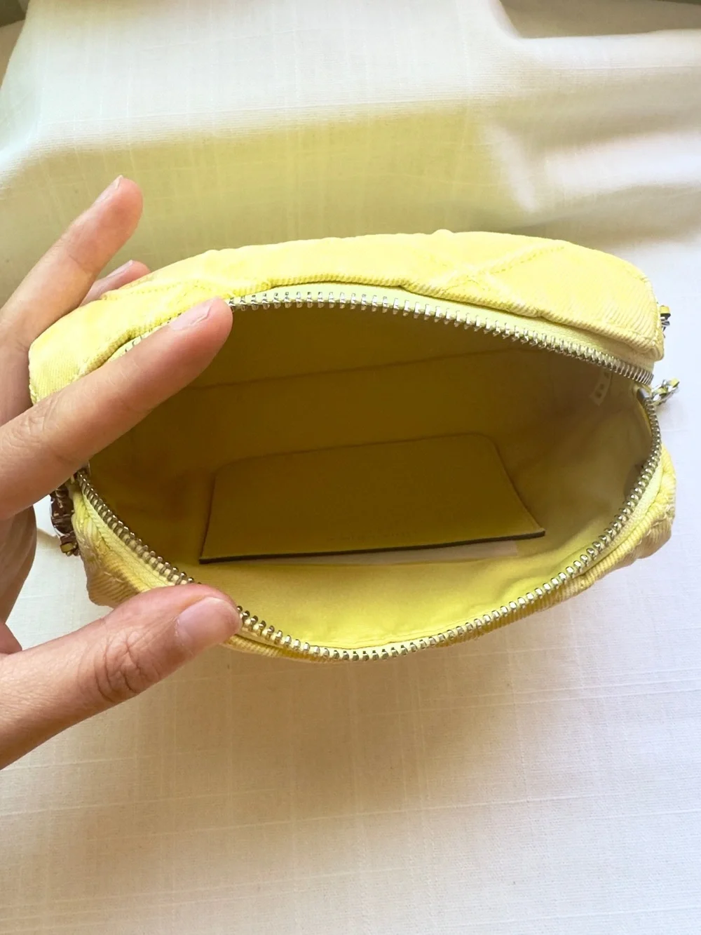 NWT 🌼Tory Burch Yellow Fleming Denim Soft Crossbody Bag